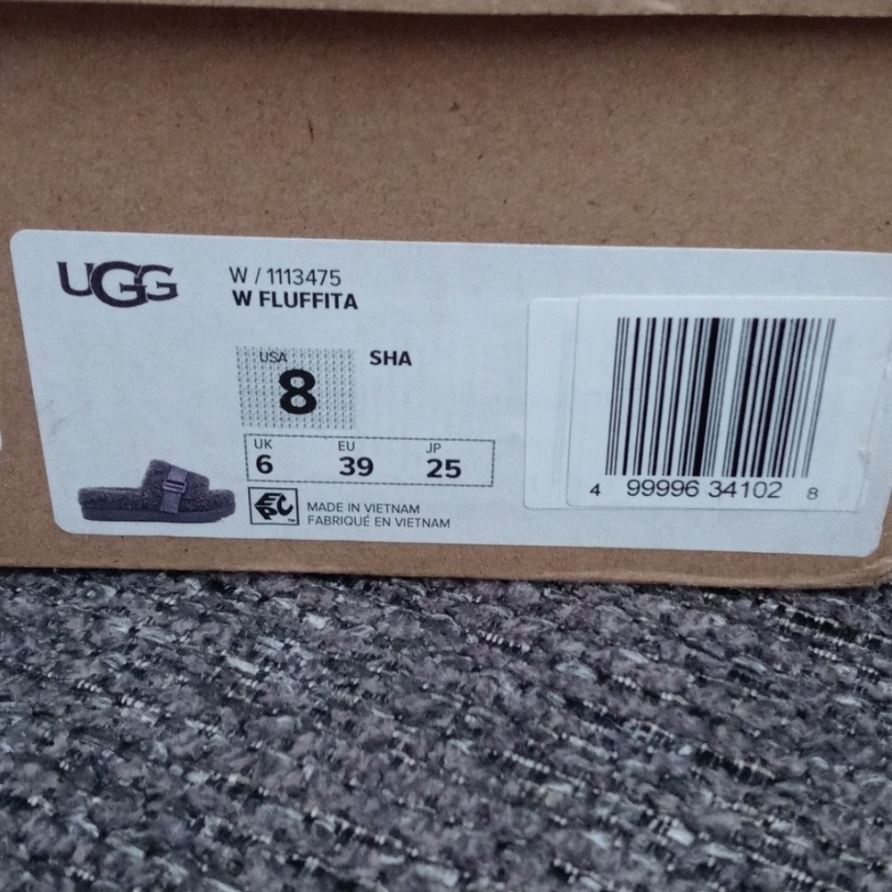 ๐ฉถUGG๐ฉถ - Fluffita Gray Flatform Slipper - Picture 3 of 12